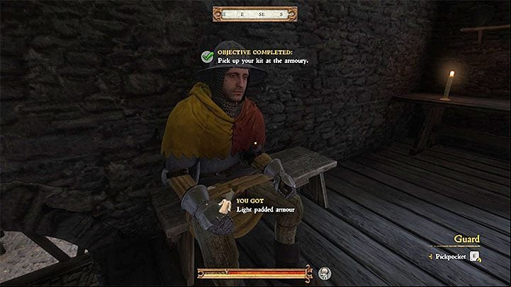 First, go tick off the optional objective and collect the guard kit from the armoury - Kingdom Come Deliverance: Keeping the Peace - Main quests - Kingdom Come Deliverance Game Guide