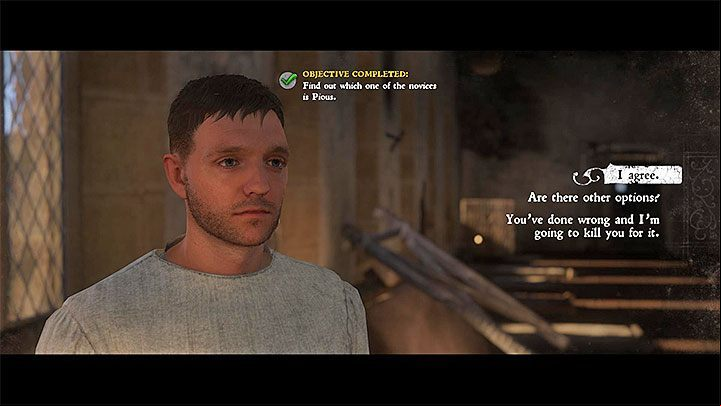 You will wake up in the dormitory and will learn that Antonius/Pious is the one who poisoned Henry - Kingdom Come Deliverance: A Needle in a Haystack - Main quests - Kingdom Come Deliverance Game Guide
