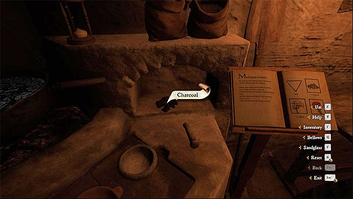 Step 9 - Find Charcoal on the right and put it into the cooled cauldron - Pestilence - healing all villagers in Merhojed | Side quests in Kingdom Come Deliverance - Side quests - Kingdom Come Deliverance Game Guide
