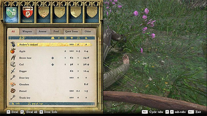 Upon Andrews request, you must retrieve a tankard that is in the possession of Jacob the farmhand - Inn in the Glade | Side quests in Kingdom Come Deliverance - Side quests - Kingdom Come Deliverance Game Guide
