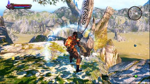 The stone can be found before the valley leading to the Cradle of Summer - Forsaken Plain II/Cradle of Summer | Plains of Erathell Lorestones - Lorestones - Kingdoms of Amalur: Reckoning Game Guide & Walkthrough