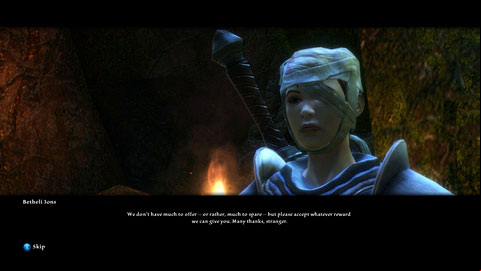 Once he falls on the ground, meet Betheli waiting nearby and end the quest - The Midden | Side missions - Side missions - Kingdoms of Amalur: Reckoning Game Guide & Walkthrough