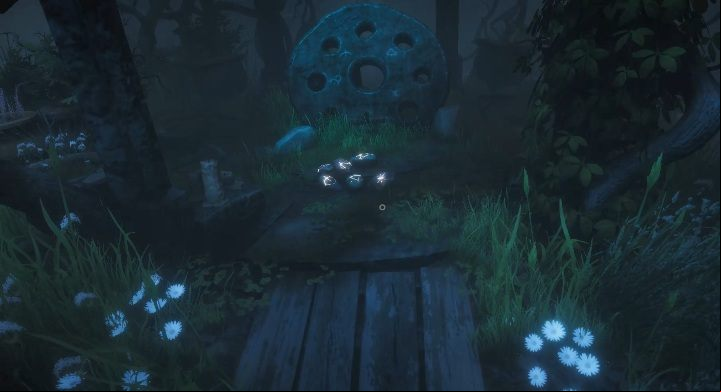 The stones are in the bower, under the shrine - Solutions to puzzles in Lower Garden - Walkthrough - Lower Garden - Lake Ridden Game Guide