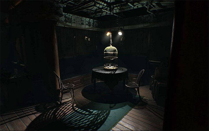 This puzzle takes place when you reach a poorly lit room with a cage for birds - as shown in the image - The padlock riddle | Layers of Fear 2 Riddle Solutions - Act 1 - The Unmooring - Layers of Fear 2 Guide