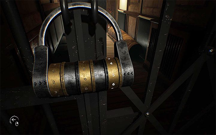 Go to the closed gate and enter into interaction with the padlock - The padlock riddle | Layers of Fear 2 Riddle Solutions - Act 1 - The Unmooring - Layers of Fear 2 Guide