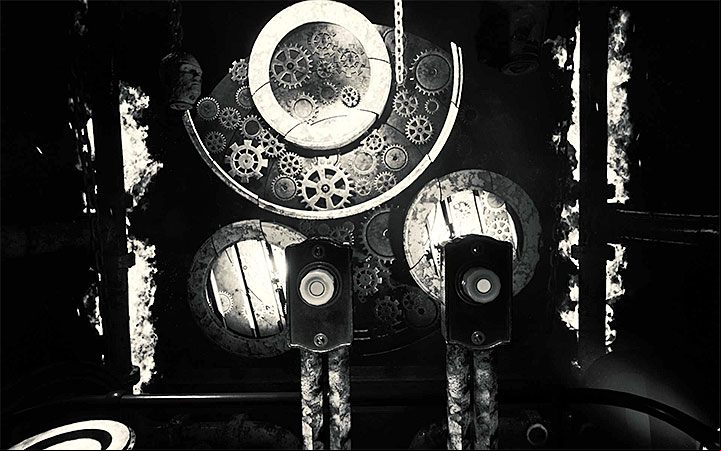 We suggest to start with the external gears (set the left lever to the left position) and do the inside last - The gears riddle | Layers of Fear 2 Riddle Solutions - Act 2 - The Hunt - Layers of Fear 2 Guide