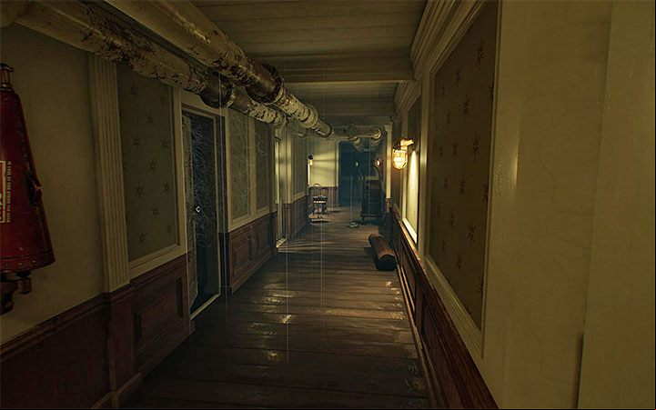 A torn photo with an autograph is on the table near the starting point - Escape and the engine room | Layers of Fear 2 walkthrough - Act 2 - The Hunt - Layers of Fear 2 Guide