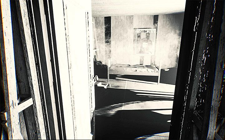 During the crossing through the building, take interest in the side room from the picture - Second film tape | Layers of Fear 2 walkthrough - Act 2 - The Hunt - Layers of Fear 2 Guide