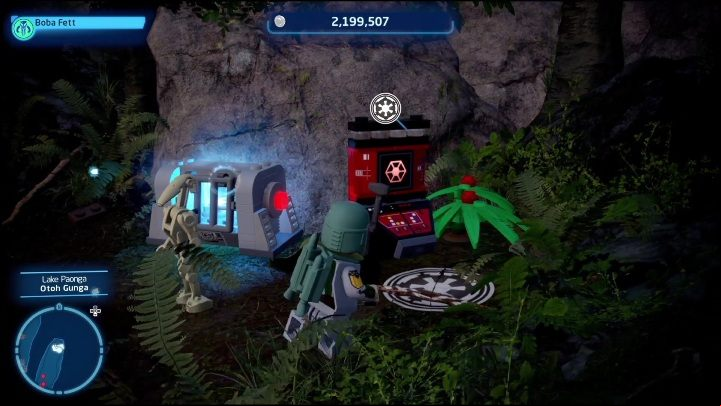 To reach this Kyber brick, you need a character from the Villain class - LEGO Skywalker Saga: Lake Paonga - list of all puzzles - Naboo - LEGO Skywalker Saga Guide