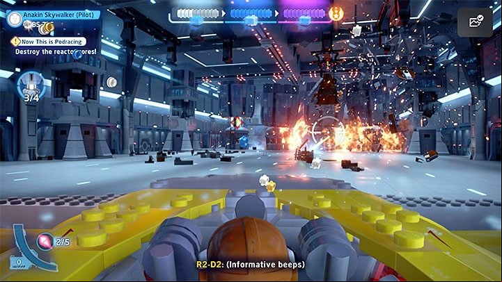 You will be immobilized at the end of the level, but this is the simplest part of the mission - LEGO Skywalker Saga: Now This is Podracing - walkthrough - Episode 1 - The Phantom Menace - LEGO Skywalker Saga Guide