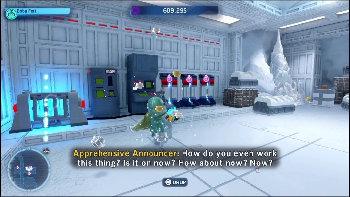 You must insert three batteries into the mechanism to open the crate holding the brick - LEGO Skywalker Saga: Echo Base - list of all puzzles - Hoth - LEGO Skywalker Saga Guide