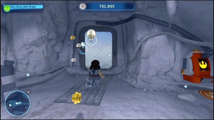 This brick is in a room locked with a metal door - LEGO Skywalker Saga: Echo Base - list of all puzzles - Hoth - LEGO Skywalker Saga Guide