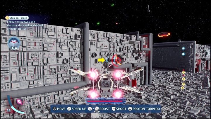 You will see the third collectible when you get to the next part of the stage - LEGO Skywalker Saga: A New Hope - list of collectibles and rewards - Minikits - LEGO Skywalker Saga Guide