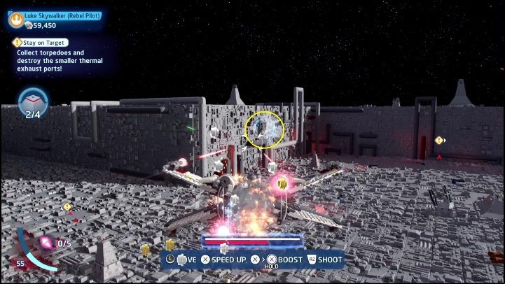 The last two parts require you to destroy two objects on the walls - LEGO Skywalker Saga: A New Hope - list of collectibles and rewards - Minikits - LEGO Skywalker Saga Guide