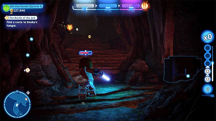 Regardless of what you did, dispatch all the flying enemies and leave the room - LEGO Skywalker Saga: The Battle of the Jedi - walkthrough - Episode 2 - Attack of the Clones - LEGO Skywalker Saga Guide