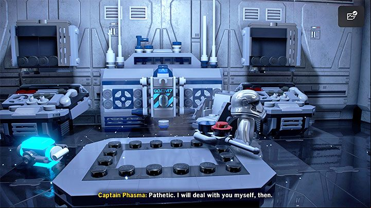 Captain Phasma will initially hide in the central control room - LEGO Skywalker Saga: Starkiller Queen - walkthrough - Episode 7 - The Force Awakens - LEGO Skywalker Saga Guide