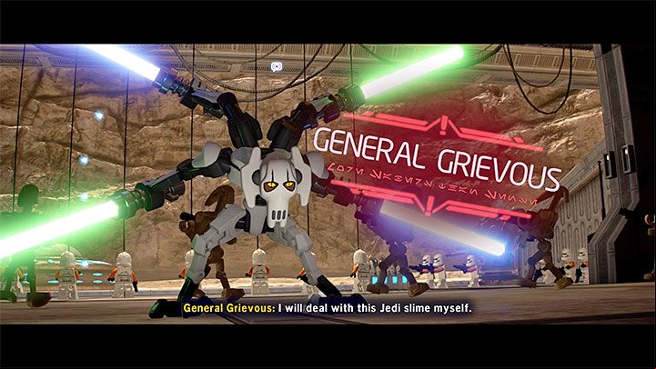 The fight with General Grievous takes place during the So Uncivillised story mission - LEGO Skywalker Saga: General Grievous - boss, how to beat? - Bosses - LEGO Skywalker Saga Guide