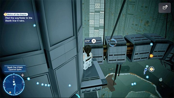 The remaining climbing section can be completed by any character, but playing as Rey should speed it up - LEGO Skywalker Saga: The Strength To Do It - walkthrough - Episode 9 - The Rise of Skywalker - LEGO Skywalker Saga Guide