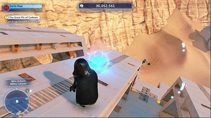 You need to use a character that wields the Force to climb - LEGO Skywalker Saga: Niima Outpost - list of all puzzles - Jakku - LEGO Skywalker Saga Guide