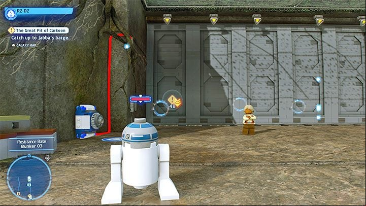 Collectible: Puzzle - Kyber Brick - LEGO Skywalker Saga: Resistance Base - list of all puzzles - DQar - LEGO Skywalker Saga Guide