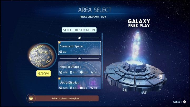 In the game you will find many planets, and thus as many as a dozen or so space zones - LEGO Skywalker Saga: Kyber Bricks in outer space - how to get them, list of all - Other Finds - LEGO Skywalker Saga Guide
