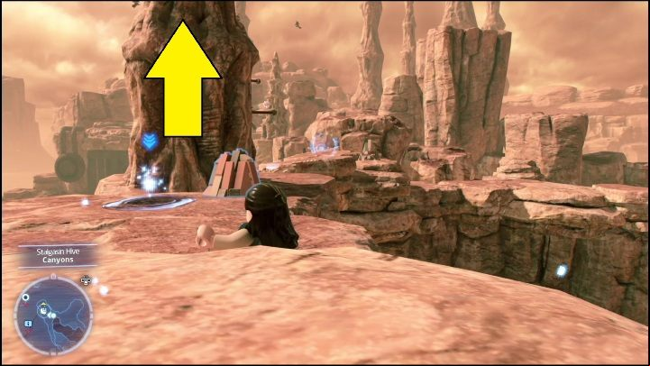 You must climb a column using brown bars to reach the brick - LEGO Skywalker Saga: Stalgasin Hive - list of all puzzles - Geonosis - LEGO Skywalker Saga Guide