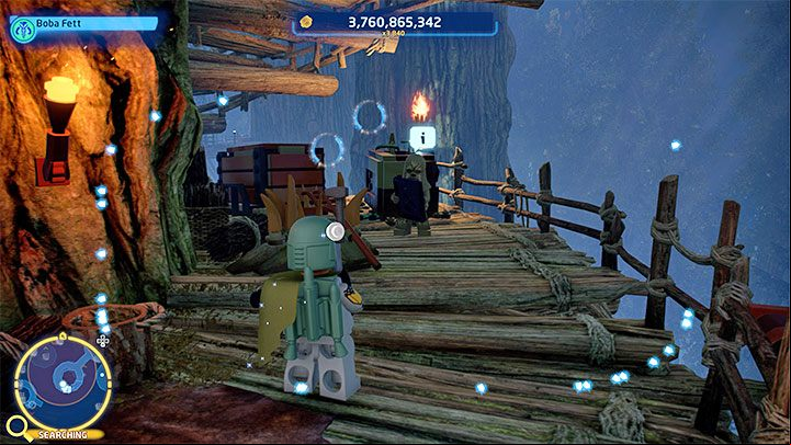 In order to reach the NPC you are looking for, help yourself by running on the footbridges, using the option of sliding on the ropes and grappling - LEGO Skywalker Saga: Wheres the Wookiee? - list of all (part 1) - Challenges - LEGO Skywalker Saga Guide