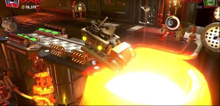 Use the spinning wheel to get rid of the trolley. - Under-mined - Level 1 in LEGO The Incredibles Walkthrough - Walkthrough - LEGO The Incredibles Game Guide