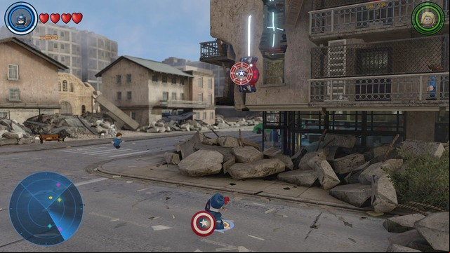 Once you reach the place shown on the picture, prepare Vision and Captain America - Golden bricks - Sokovia - secrets - LEGO Marvels Avengers - Game Guide and Walkthrough