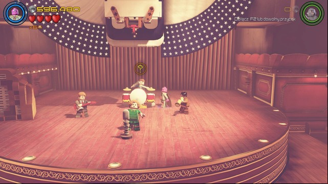 Enter the scene as Vision and take over the drummer in order to obtain the seventh Minikit - Minikits - Anger Management - secrets - LEGO Marvels Avengers - Game Guide and Walkthrough