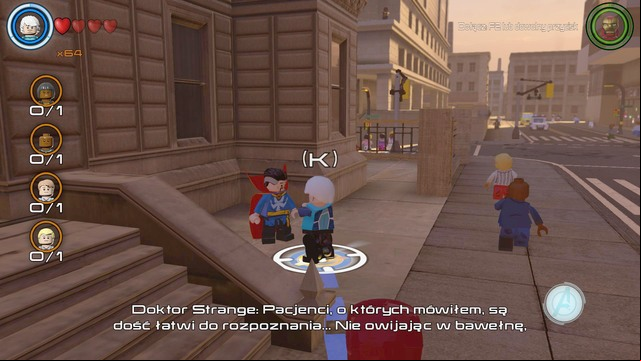 Near Soho you will find Doctor Strange standing near the museum - Side missions - North Manhattan - secrets - LEGO Marvels Avengers - Game Guide and Walkthrough
