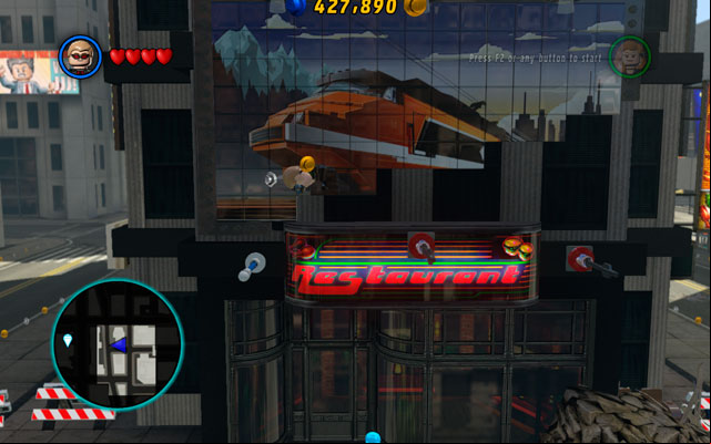 Turn right and go round the hole - Times Square / Oscorp | Walkthrough - Walkthrough - LEGO Marvel Super Heroes Game Guide & Walkthrough