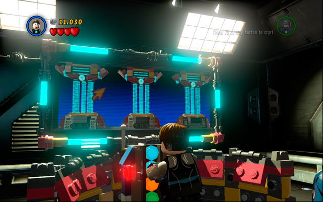 Build a computer from the debris and use it with Tony Stark (simply click on all three cores) - Rebooted, Resuited | Walkthrough - Walkthrough - LEGO Marvel Super Heroes Game Guide & Walkthrough