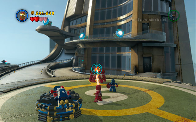 When the device is charged, huge explosion will occur, overloading some systems of Mandarins Terminator - Rebooted, Resuited | Walkthrough - Walkthrough - LEGO Marvel Super Heroes Game Guide & Walkthrough