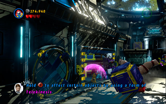 Second round is more sophisticated - the enemy will run around the arena, making your task much harder to carry - Juggernauts and Crosses | Walkthrough - Walkthrough - LEGO Marvel Super Heroes Game Guide & Walkthrough