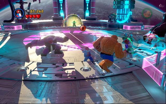 In this moment your fight will become very schematic - A Doom With a View | Walkthrough - Walkthrough - LEGO Marvel Super Heroes Game Guide & Walkthrough