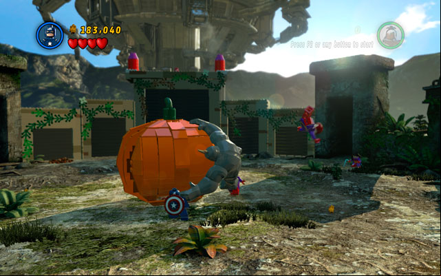 Struggle with Rhino is quite fun - Rhino and Magneto | Boss fights - Boss fights - LEGO Marvel Super Heroes Game Guide & Walkthrough