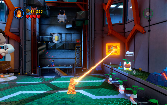 Third can be found near to the lift pit, on the right wall - Exploratory Laboratory | Minikit Sets - Minikit Sets - LEGO Marvel Super Heroes Game Guide & Walkthrough