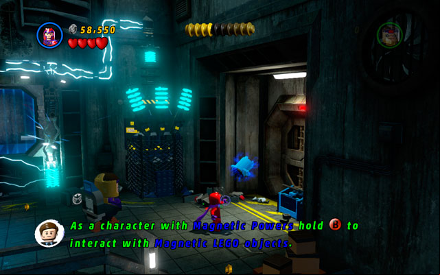 In the same location go to the right, finally approaching to the wall - Rock Up at the Lock Up | Minikit Sets - Minikit Sets - LEGO Marvel Super Heroes Game Guide & Walkthrough