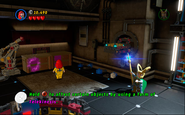 Now build a battery from the debris and charge it using Thor - Rebooted, Resuited | Minikit Sets - Minikit Sets - LEGO Marvel Super Heroes Game Guide & Walkthrough