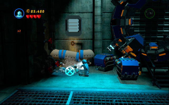 Head to the exit and look left - you will see small pool of water - Red Head Detention | Minikit Sets - Minikit Sets - LEGO Marvel Super Heroes Game Guide & Walkthrough