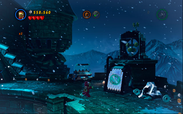 In the location with Human Torch and Nick Fury head right, climbing on the wall - Doctor in the House | Minikit Sets - Minikit Sets - LEGO Marvel Super Heroes Game Guide & Walkthrough