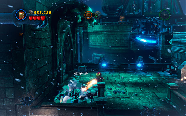 To obtain the last minikit, you must melt five icicles and build five cat-clocks from the debris - Doctor in the House | Minikit Sets - Minikit Sets - LEGO Marvel Super Heroes Game Guide & Walkthrough