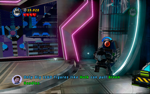 Choose any big character and head to the upper-right corner of the location - Magnetic Personality | Minikit Sets - Minikit Sets - LEGO Marvel Super Heroes Game Guide & Walkthrough