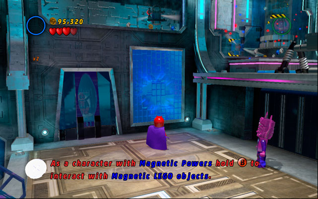 Head left, looking for the blue metal wall - Magnetic Personality | Minikit Sets - Minikit Sets - LEGO Marvel Super Heroes Game Guide & Walkthrough