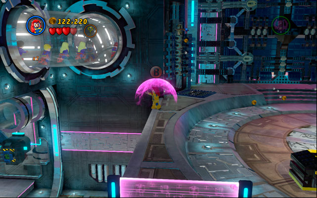 Fly to the higher level and stand at the edge of the platform - Magnetic Personality | Minikit Sets - Minikit Sets - LEGO Marvel Super Heroes Game Guide & Walkthrough