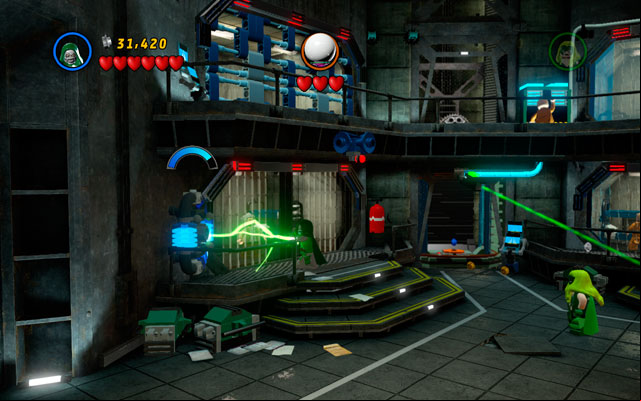 Choose any character with electric powers and charge up the battery placed near to the cell on the left - Deadpool Bonus Missions | Stan Lee in Peril - Stan Lee in Peril - LEGO Marvel Super Heroes Game Guide & Walkthrough