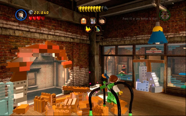 Your goal is to tidy up Daily Bugle building - Tabloid Tidy Up | Maps - Maps - LEGO Marvel Super Heroes Game Guide & Walkthrough