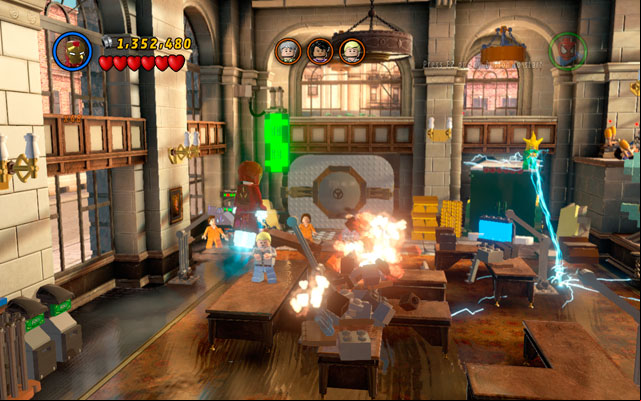 Choose Iron Man and fly to the middle of the room - A Shock Withdrawal | Maps - Maps - LEGO Marvel Super Heroes Game Guide & Walkthrough