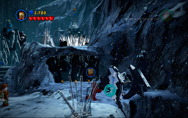 On the right side of the area you will find the Thor (Classic) Character Token - Bro-tunheim | Deadpool Bonus Missions: Collectables - Deadpool Bonus Missions: Collectables - LEGO Marvel Super Heroes Game Guide & Walkthrough